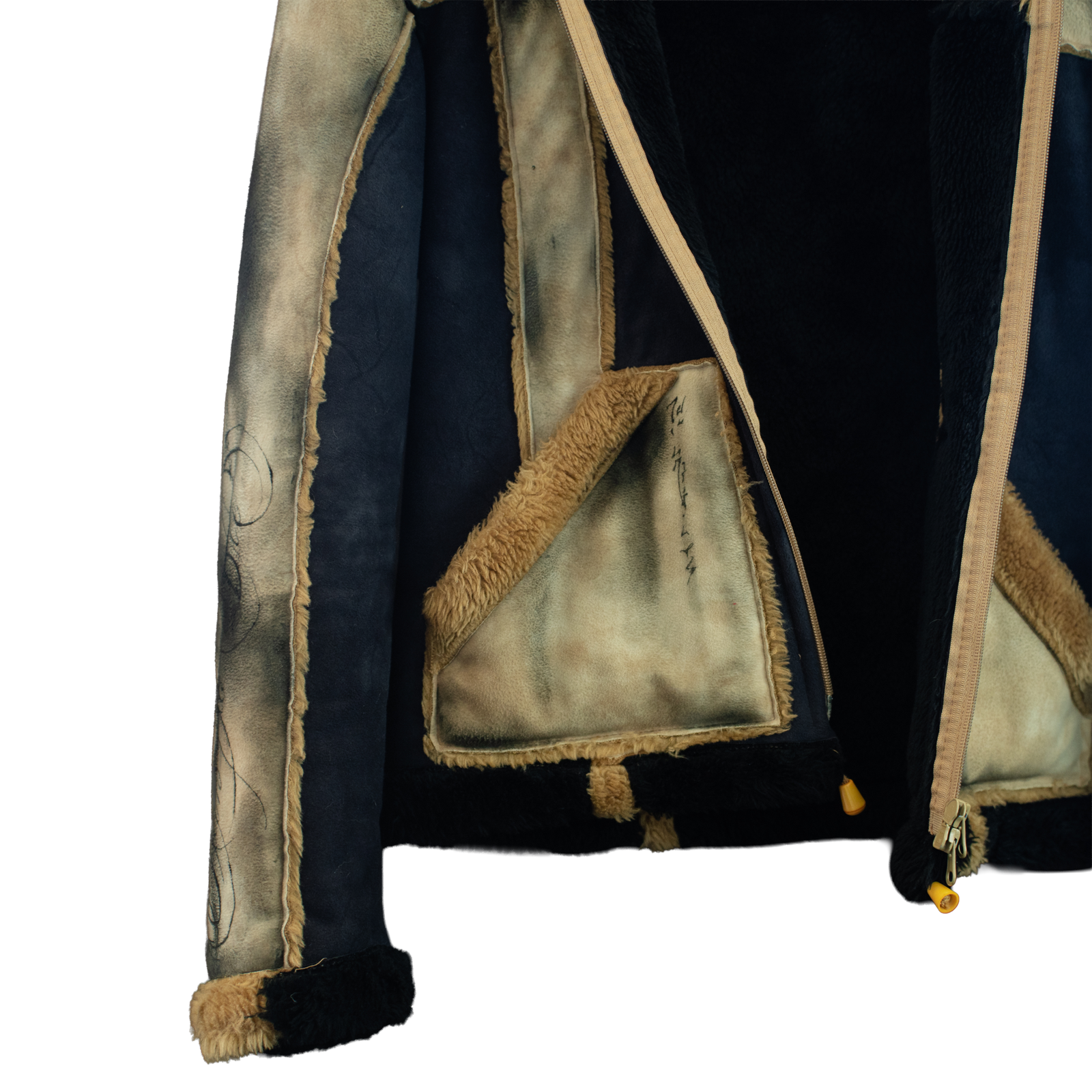 ENIF Leather Gilet Jacket - front detail 1