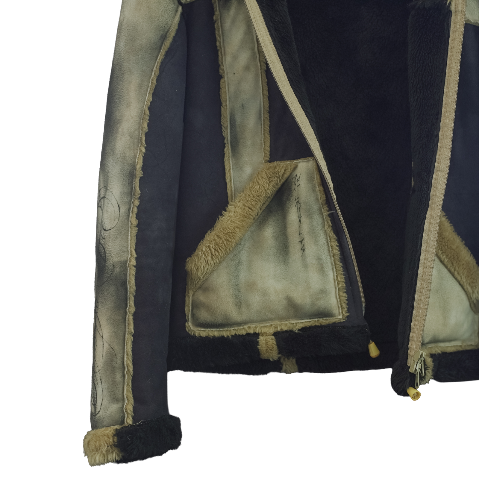 ENIF Leather Gilet Jacket - front detail 3