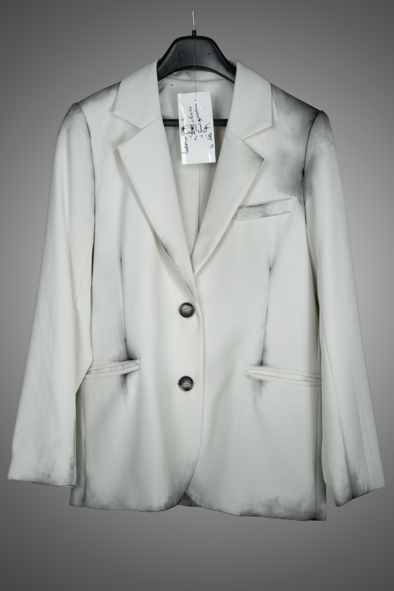 ENIF Black Washed Suit - front view