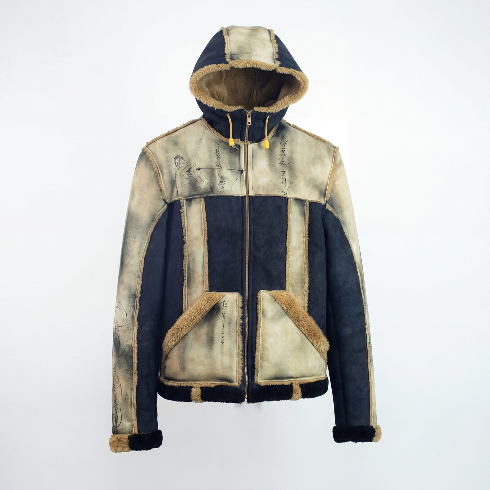 ENIF Leather Gilet Jacket - front view